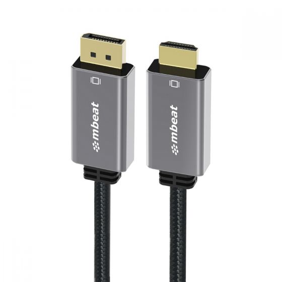 mbeat Tough Link 1.8m 4K/60Hz Display Port to HDMI Cable