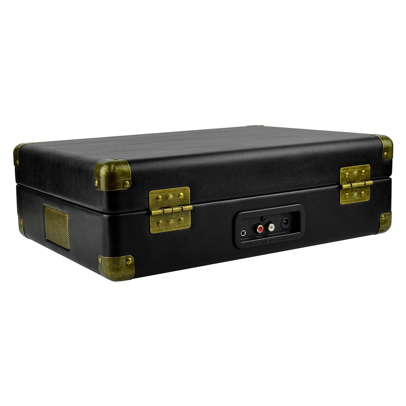 MBTR89BLK Woodstock retro turntable player Black