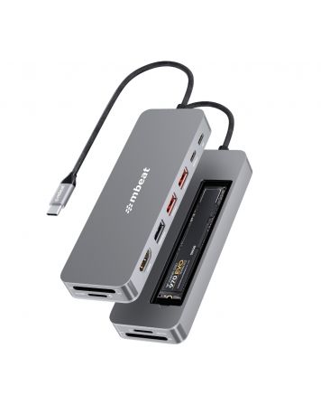 Elite 9-in-1 USB-C Multiport Hub with Built-in M.2 NVMe SSD Enclosure