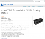 mbeat TB48 Thunderbolt 4 / USB4 Docking Station