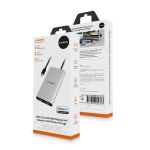 mbeat MB-DLA-CD2H retail packaging front and back. Product name: USB-C Dual 4K HDMI DisplayLink Adapter with PD Pass-through. Features listed include dual 4K/60Hz HDMI output, 90W PD pass-through, universal OS compatibility, and wide device compatibility.