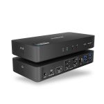 mbeat MB-DOCK-HDL18 USB-C Triple 4K Display DisplayLink Docking Station - front and rear port view showing HDMI Alt Mode, DisplayLink HDMI and DP outputs, USB-C 10Gbps and USB-A 5Gbps ports