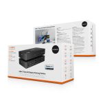 mbeat USB-C Triple 4K Display DisplayLink Docking Station MB-DOCK-HDL18 retail packaging - front and back showing triple 4K display support, DisplayLink 4K Certified badge, specifications and compatibility