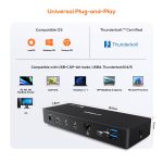 mbeat TB48 universal plug-and-play compatibility — macOS, Windows, Chrome OS — works with M1 M2 M3 MacBook Pro Air, Dell XPS, ThinkPad X/T, HP EliteBook Spectre, Microsoft Surface and PC — Thunderbolt certified