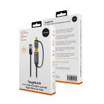 mbeat ToughLink 2m 2-in-1 USB-A & USB-C to RJ45 Gigabit Ethernet Cable 