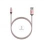 MFI 2m Lightning to USB Cable-Rose Gold