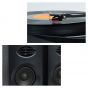 Pro-M Stereo Turntable with Speakers Black