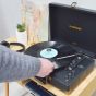 Woodstock II Vintage Turntable Player with BT Receiver & Transmitter - Black